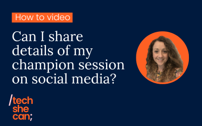 Can I share details of my champion session on social media?